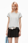 alexander wang 高捻针织紧身 t 恤 heather grey