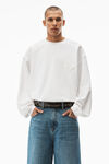 alexander wang beefy graphic sweatshirt in japanese jersey white