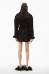 alexander wang 棉质府绸水晶打结扭花连衣裙 black