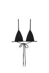 alexander wang crystal charm bikini top in jersey black