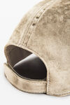 Alexander Wang weathered tan 3d 徽标装饰刺绣植绒牛仔布帽
