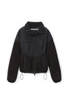 alexander wang sculpted jacket in teddy fleece black