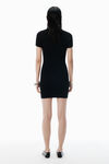Alexander Wang black 黑色徽标铭牌紧身迷你连衣裙