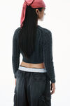 Alexander Wang washed jet black pre-styled ripstop cargo pants