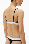 alexander wang thong in ribbed jersey black