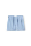 alexander wang pajama boxer shorts in silk paisley jacquard blue bells
