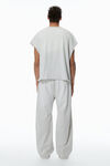 Alexander Wang light heather grey unisex logo oversized cotton terry sweatpants
