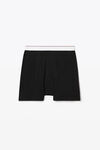 alexander wang boxer brief in ribbed jersey black