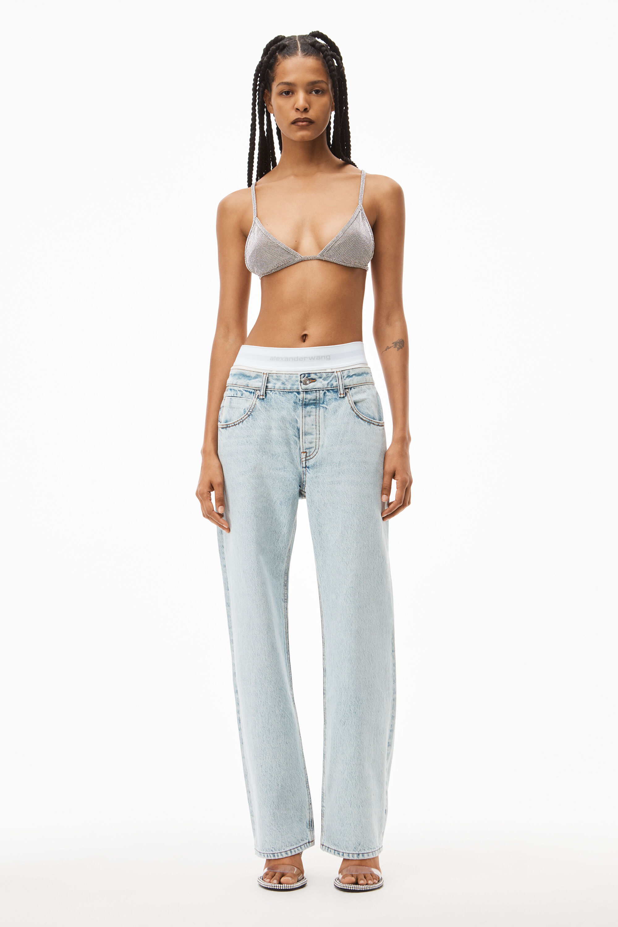alexanderwang LOGO ELASTIC BRIEF LAYER 