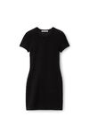 Alexander Wang black 徽标提花弹力短袖迷你连衣裙