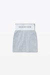 alexander wang 徽标装饰弹力超短裙 grey