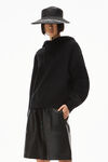 alexander wang 硬挺毛圈布连帽衫 black