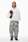 Alexander Wang white 超大号polo衫，带有蓬松标志