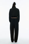 Alexander Wang black shrunken windbreaker jacket