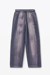 Alexander Wang washed purple unisex crystal hotfix sweatpant