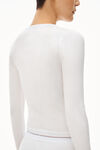 alexander wang 罗纹棉长袖 t 恤 white