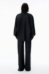 Alexander Wang black 黑色真丝开衩袖衬衫