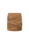 alexander wang ruched mini skirt in hosiery jersey campfire