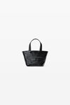 Alexander Wang black punch 裂纹漆皮迷你托特包