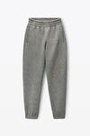 alexander wang puff logo sweatpant in glitter terry sidewalk