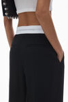 alexander wang pleated trouser in wool tailoring black