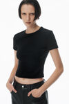 Alexander Wang black logo jacquard short sleeve baby tee