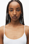 Alexander Wang white cami bodysuit in ribbed knit
