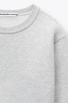 alexander wang essential毛圈布增塑溶胶印花运动衫 light heather grey