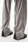 alexander wang track pants in satin faille jersey earl grey