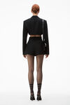 Alexander Wang black high waisted tailored short in wool tailoring