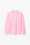 alexander wang 中性款棉质保暖华夫格长袖衫  light pink