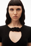 alexander wang mini dress in stretch knit black