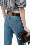 alexander wang og high-rise stovepipe jean in denim  vintage medium indigo