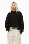 Alexander Wang black 密绒圆领套头衫