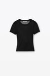 alexander wang 薄纱网眼短袖上衣 black