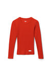alexander wang long-sleeve tee in ribbed cotton red