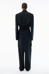 Alexander Wang black black wool mohair draped jacket
