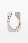 alexander wang 水晶链环耳环  pv silver