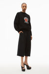 alexander wang ny apple 密织棉质套头衫 black