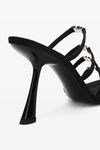 alexander wang nala 105 徽标缎面凉鞋 black