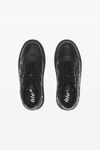 puff pebble leather sneaker with logo