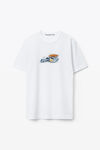 alexander wang 密织平纹针织茶杯图案 t 恤 bright white