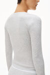 alexander wang 罗纹棉长袖 t 恤 heather grey