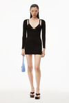 alexander wang 弹力粘胶纤维针织比基尼连衣裙 black