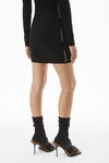 alexander wang 徽标提花装饰弹力粘胶纤维高领连衣裙 black