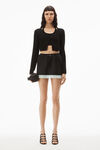 alexander wang long-sleeve twinset cardigan black