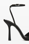 alexander wang dahlia 105 蝴蝶结缎面凉鞋 black