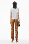alexander wang 发泡徽标装饰棉质平纹针织短款 t 恤 light heather grey