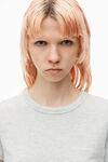 alexander wang 高捻针织紧身 t 恤 heather grey