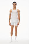 Alexander Wang white ribbed cotton racerback tank top
